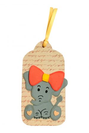 Bookmark (Elephant with Bow)