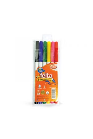 Atlas Col Pen Felta 6 Colours