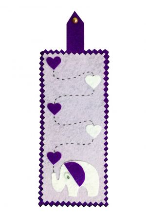 Elephant Bookmark (purple)