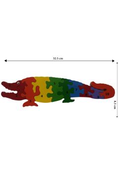 Crocodile-puzzle - 10 pieces