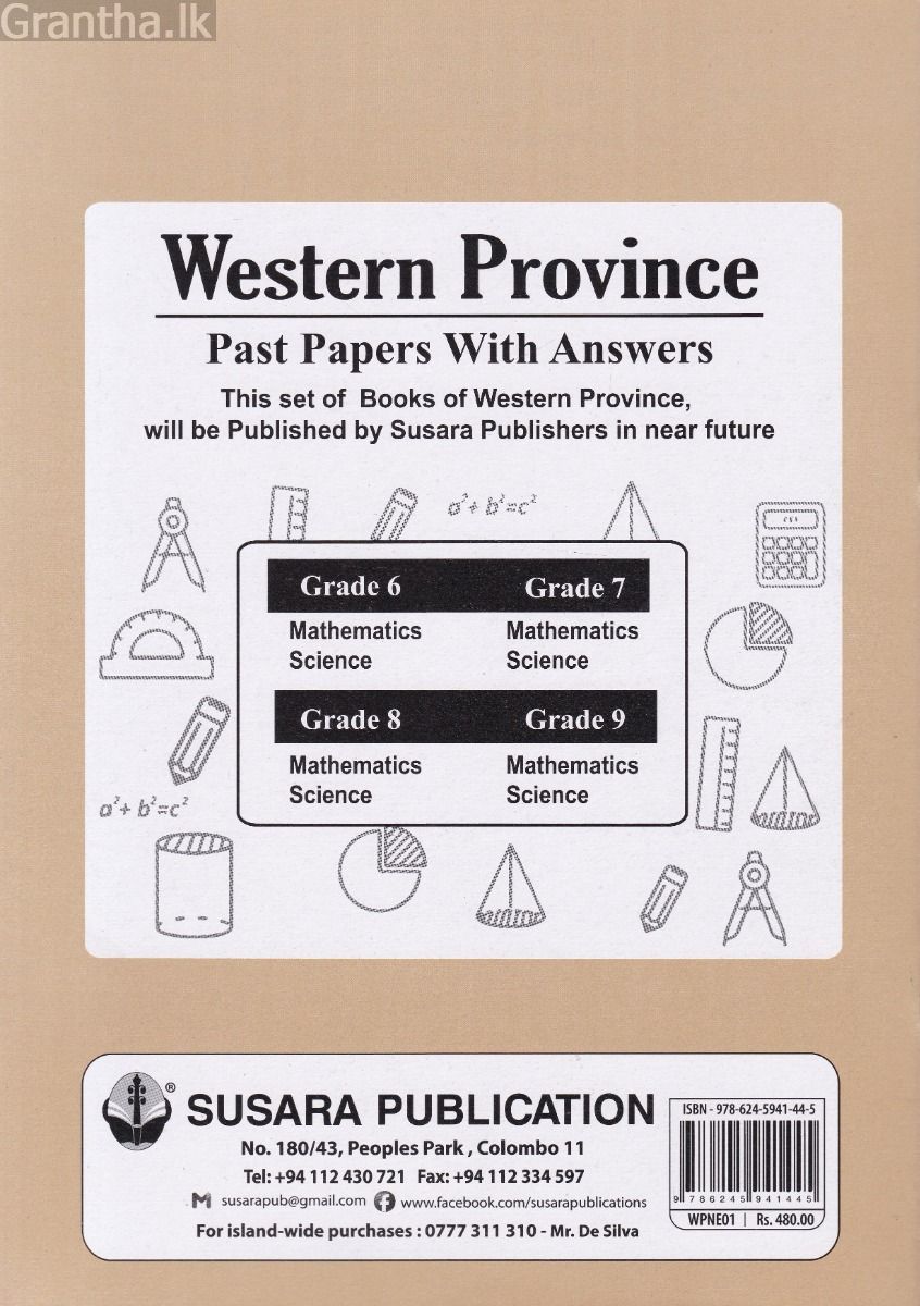 Western Province Past Papers With Answers - Mathematics Grade 7 - Susara