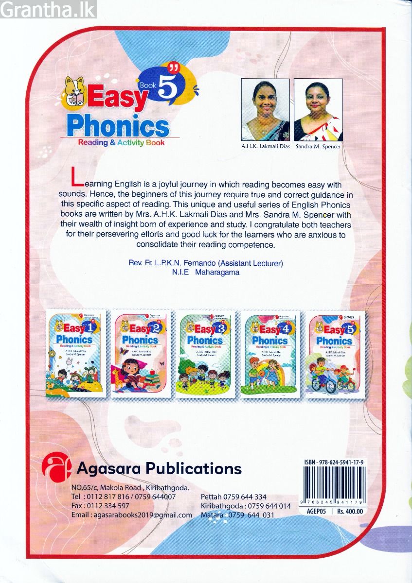 Easy Phonics Reading & Activity - Book 5 - Agasara