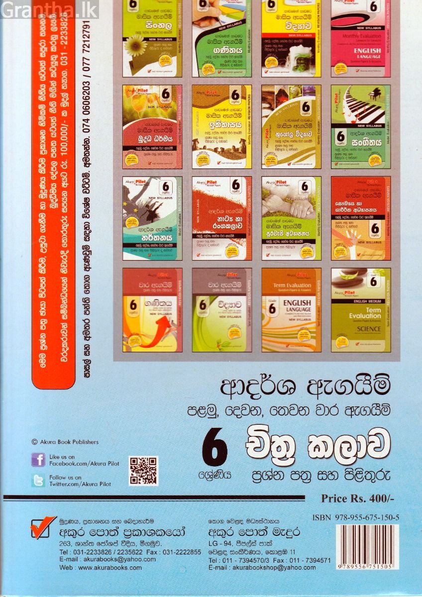 Akura Pilot - 6 ශ්‍රේණිය - ආදර්ශ ඇගයීම් - චිත්‍ර කලාව