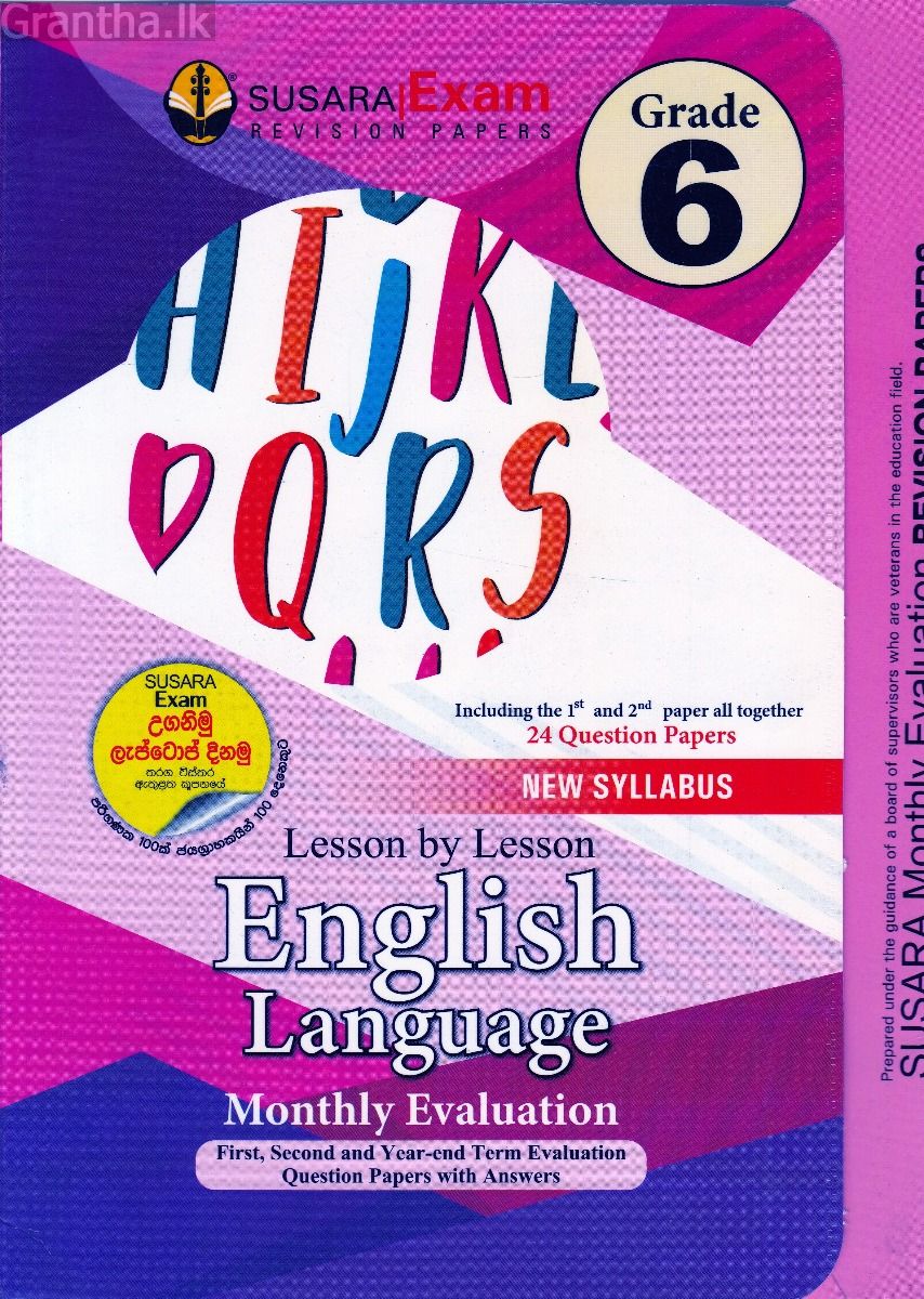 Grade 6 English Language Monthly Evaluation