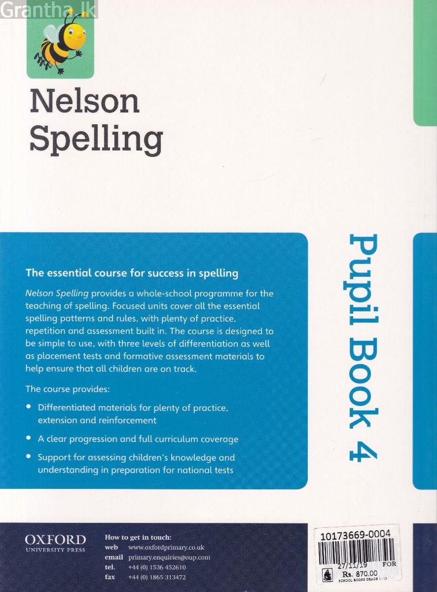 Nelson Spelling  Pupil Book 4